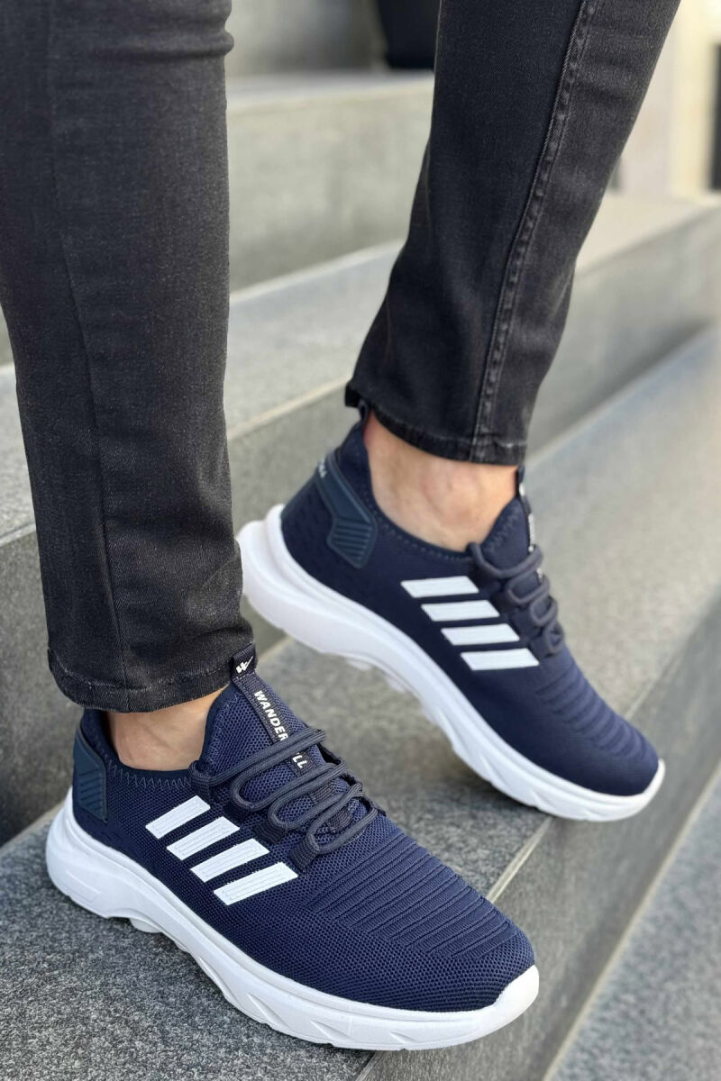 STRIPES SIMPLE MEN SNEAKERS BLUE-WHITE/BLBA - 1