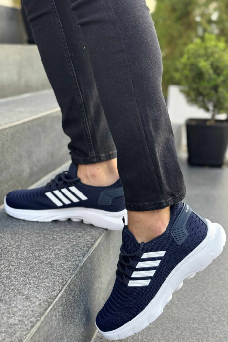 STRIPES SIMPLE MEN SNEAKERS BLUE-WHITE/BLBA - 4