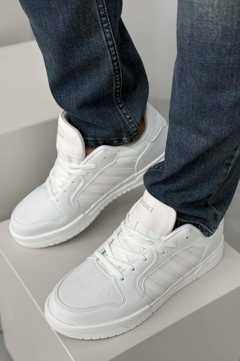 STRIPES SIMPLE MEN SNEAKERS WHITE-E BARDHE - 4