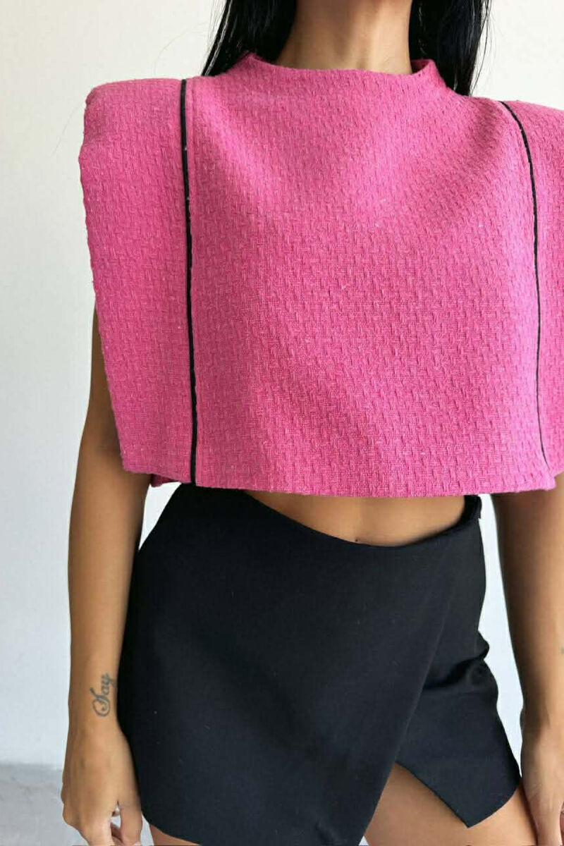 STRIPES SIMPLE WOMEN TANK TOP FUCHSIA/CIKLAMI - 3