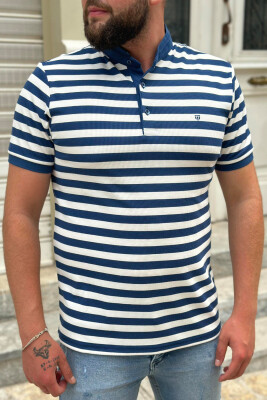 STRIPES TWO COLOR MEN T-SHIRT BLUE/BLU 