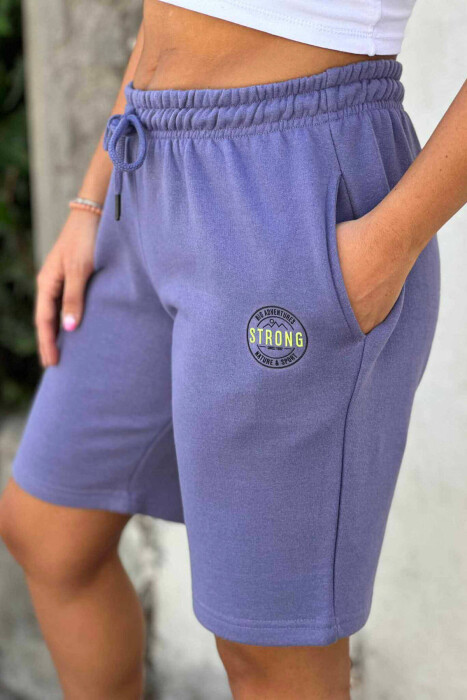 STRONG ONE COLOR WOMAN SHORTS PURPLE/LEJLA - 2