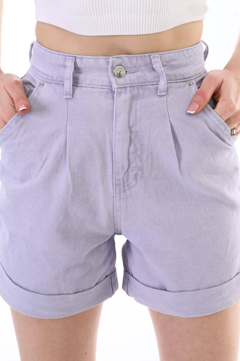 SUMMER SIMPLE WOMAN SHORT JEANS LIGHT PURPLE/LEZB - 2