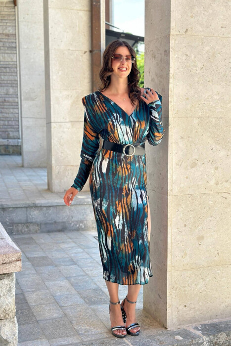 SUMMER VIBES WOMAN DRESS GREEN/JESHILE - KLAUDIO FASHION