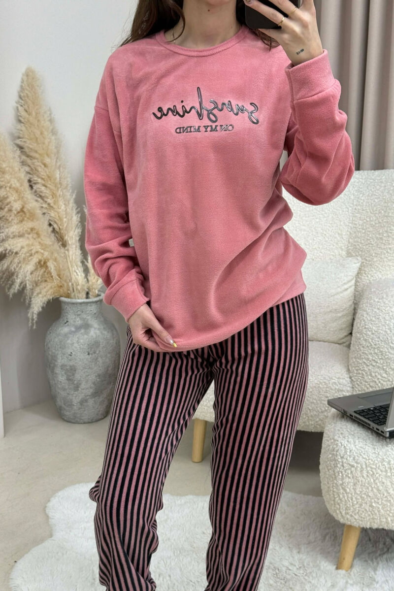 SUNSHINE FRONT WRITTING WOMEN PYJAMAS POWDER/PUDER - 2