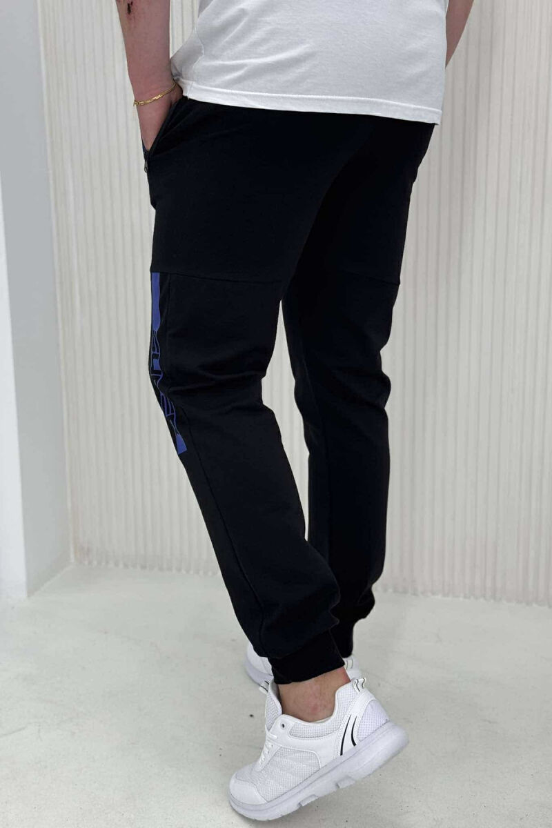 SUPER WRITTING MEN SWEATPANTS BLACK/ E ZEZE - 4