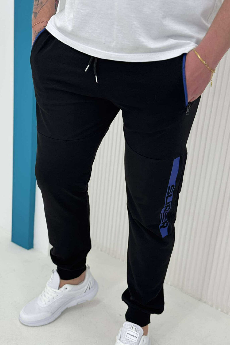 SUPER WRITTING MEN SWEATPANTS BLACK/ E ZEZE - 5