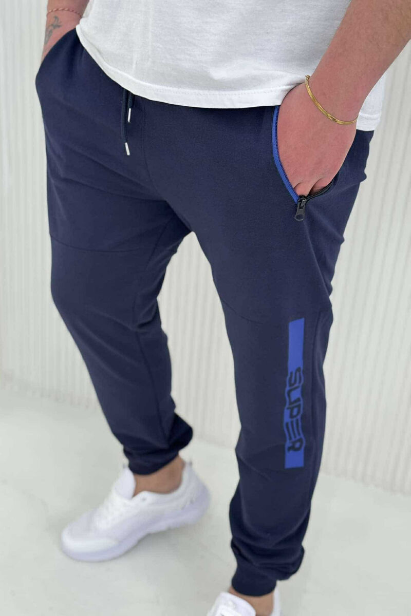 SUPER WRITTING MEN SWEATPANTS BLUE/BLU - 4