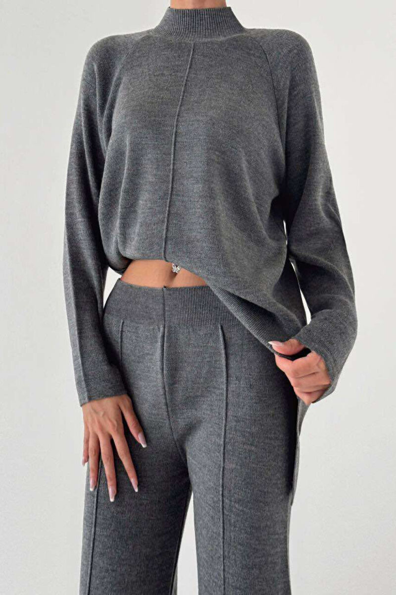 SWEATER+SWEATPANTS SIMPLE WOMEN SET GREY/GRI - 2