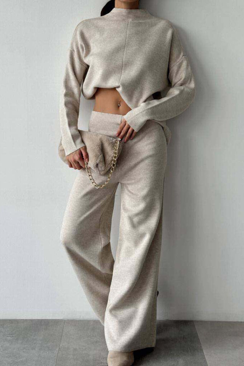 SWEATER+TROUSERS ONE COLOR WOMAN SET BEIGE/BEZHE - 3