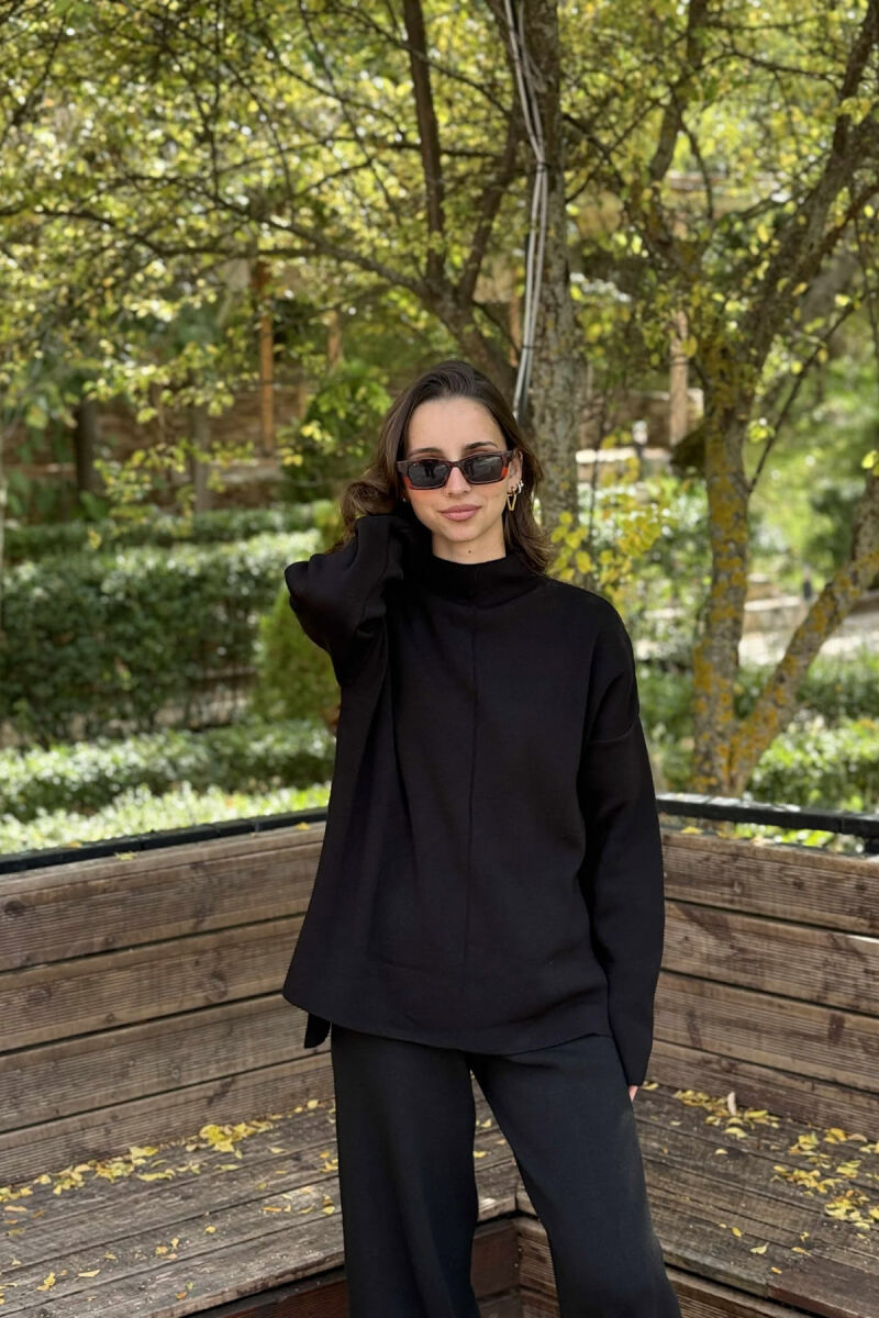 SWEATER+TROUSERS ONE COLOR WOMAN SET BLACK/ E ZEZE - 3