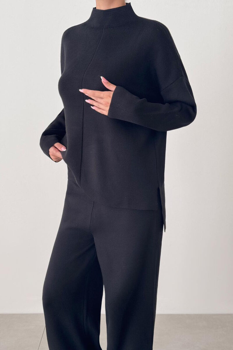 SWEATER+TROUSERS ONE COLOR WOMAN SET BLACK/ E ZEZE - 4