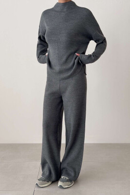 SWEATER+TROUSERS ONE COLOR WOMAN SET DARK GREY/GEE 