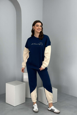 SWEATSHIRT+JOGGERS FLUFFY WOMEN SET BLUE/BLU 