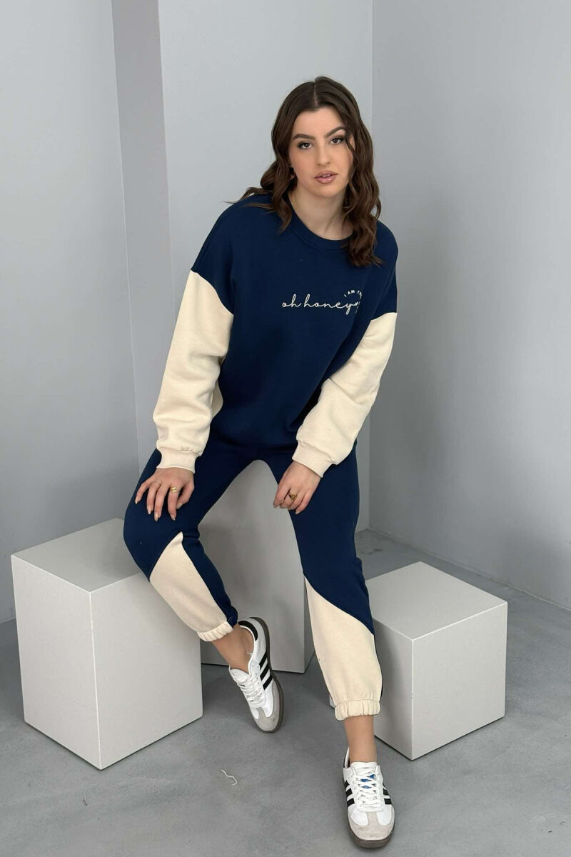 SWEATSHIRT+JOGGERS FLUFFY WOMEN SET BLUE/BLU - 3