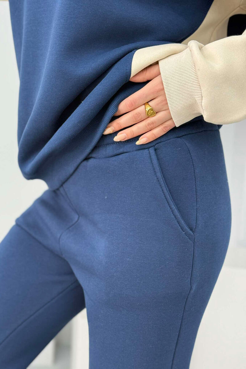 SWEATSHIRT+JOGGERS FLUFFY WOMEN SET BLUE/BLU - 5