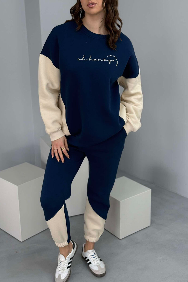 SWEATSHIRT+JOGGERS FLUFFY WOMEN SET BLUE/BLU - 7