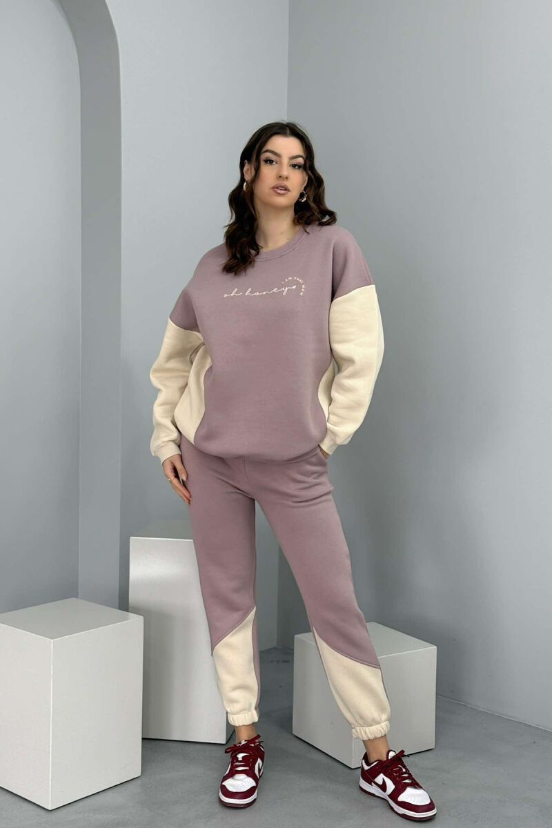 SWEATSHIRT+JOGGERS FLUFFY WOMEN SET VINEGAR/UTHULL - 1