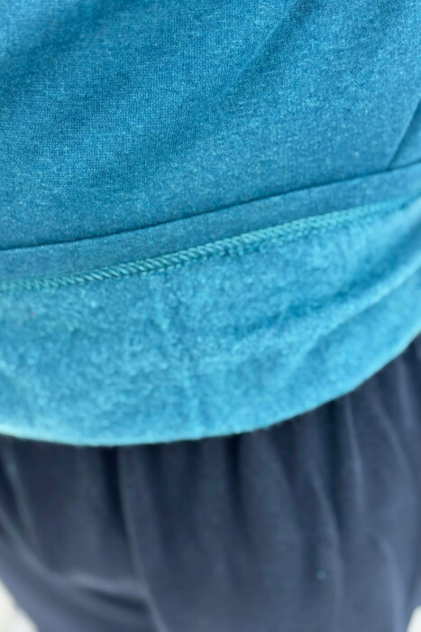 SWEATSHIRT+TROUSERS SMALL LOGO MEN PYJAMAS BLUE STONE/GK - 5