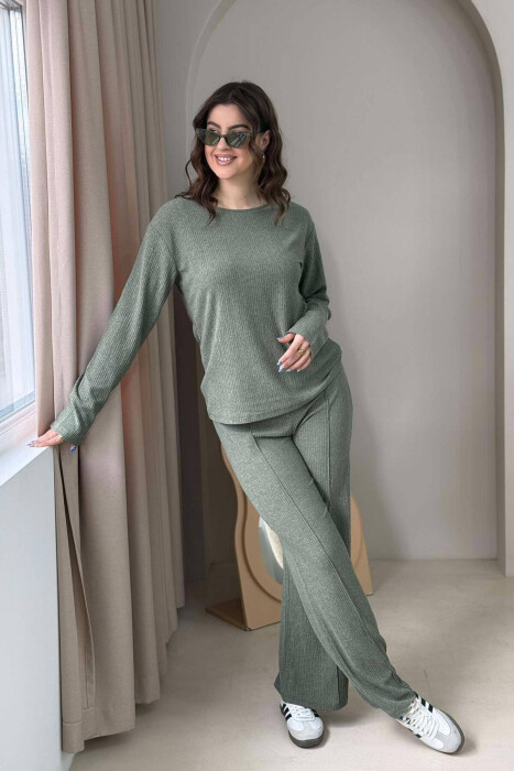 SWEATSHIRT+TROUSERS WOMEN SET GREEN/JESHILE - 2