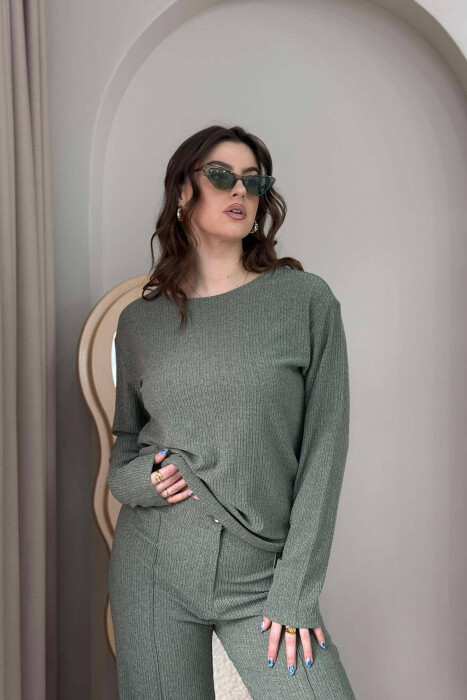 SWEATSHIRT+TROUSERS WOMEN SET GREEN/JESHILE - 4