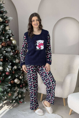 SWEETS DESSERT WRITTINGS WOMEN PYJAMAS DARK BLUE/BEE 