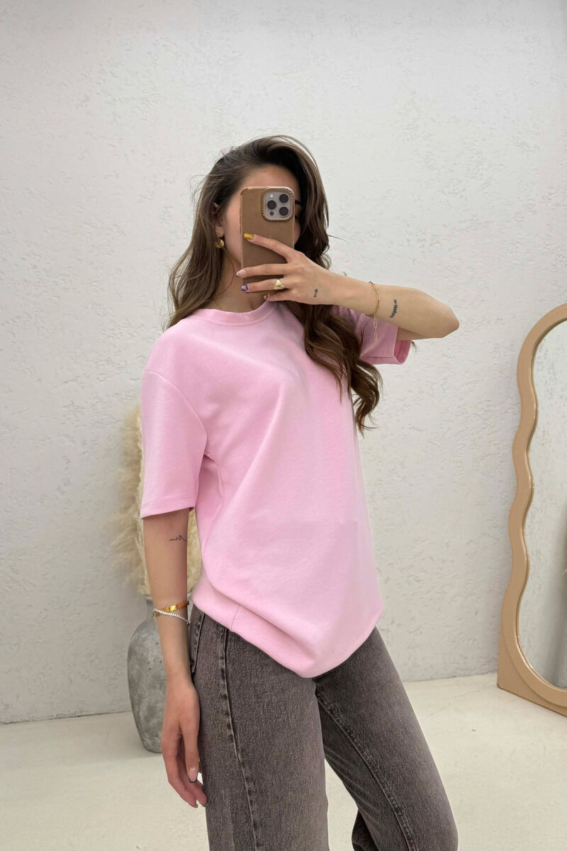 T-SHIRT I THJESHTE PER FEMRA NE NGJYRE ROZE - 1