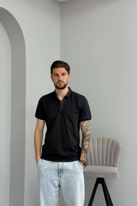 T-SHIRT I THJESHTE ME JAKE POLO PER MESHKUJ NE NGJYRE GRI TE ERRET - KLAUDIO FASHION