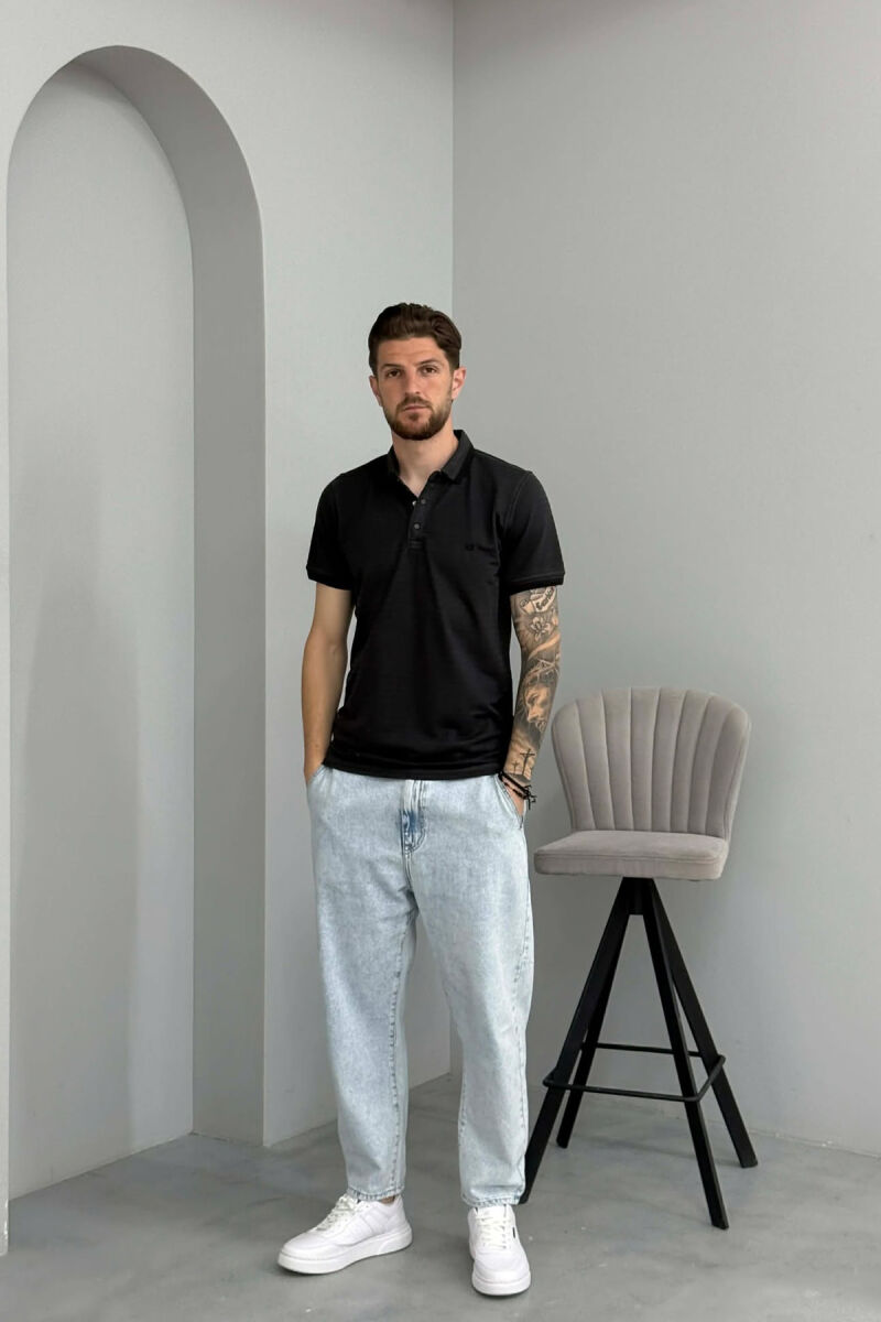 T-SHIRT I THJESHTE ME JAKE POLO PER MESHKUJ NE NGJYRE GRI TE ERRET - 3