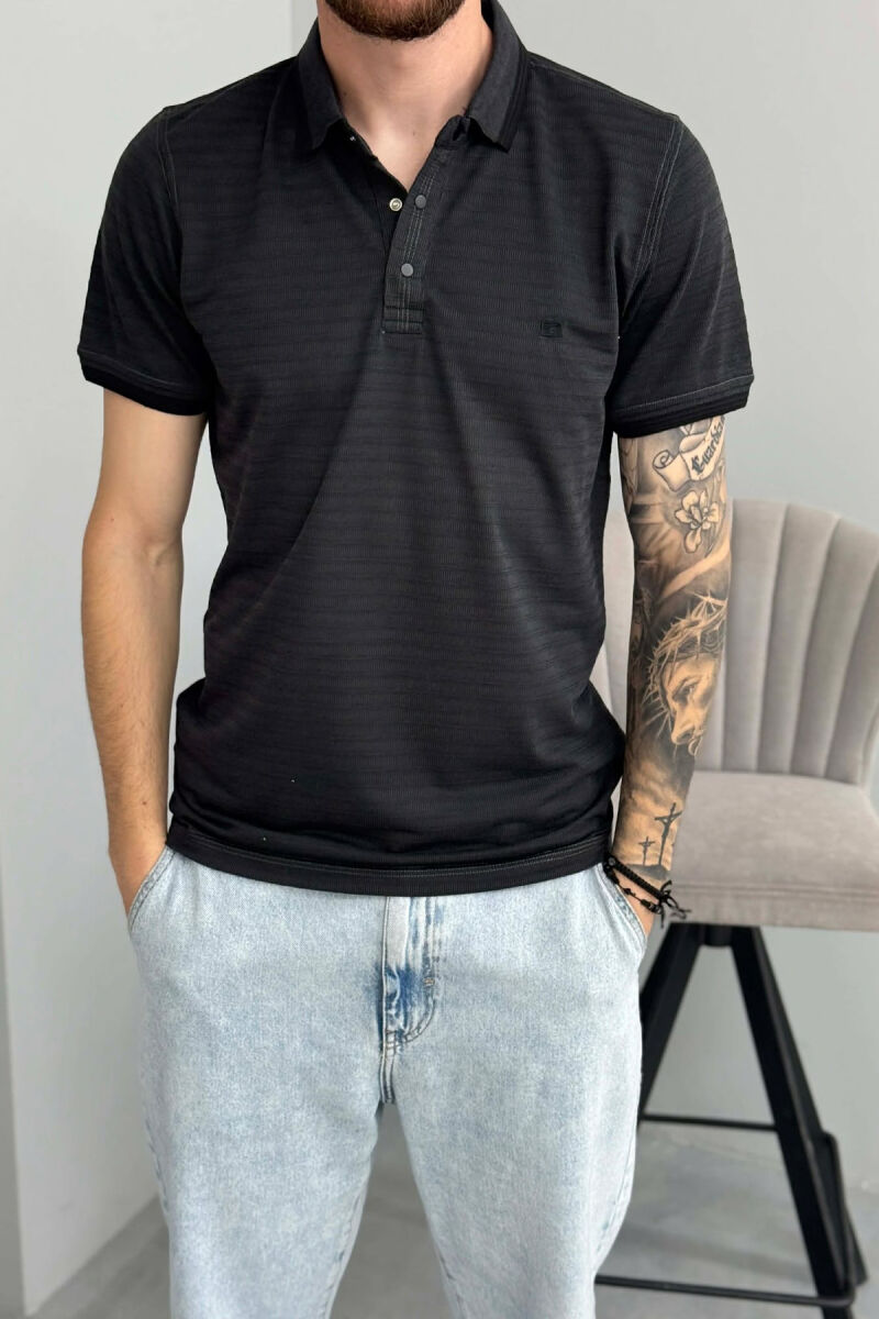 T-SHIRT I THJESHTE ME JAKE POLO PER MESHKUJ NE NGJYRE GRI TE ERRET - 4