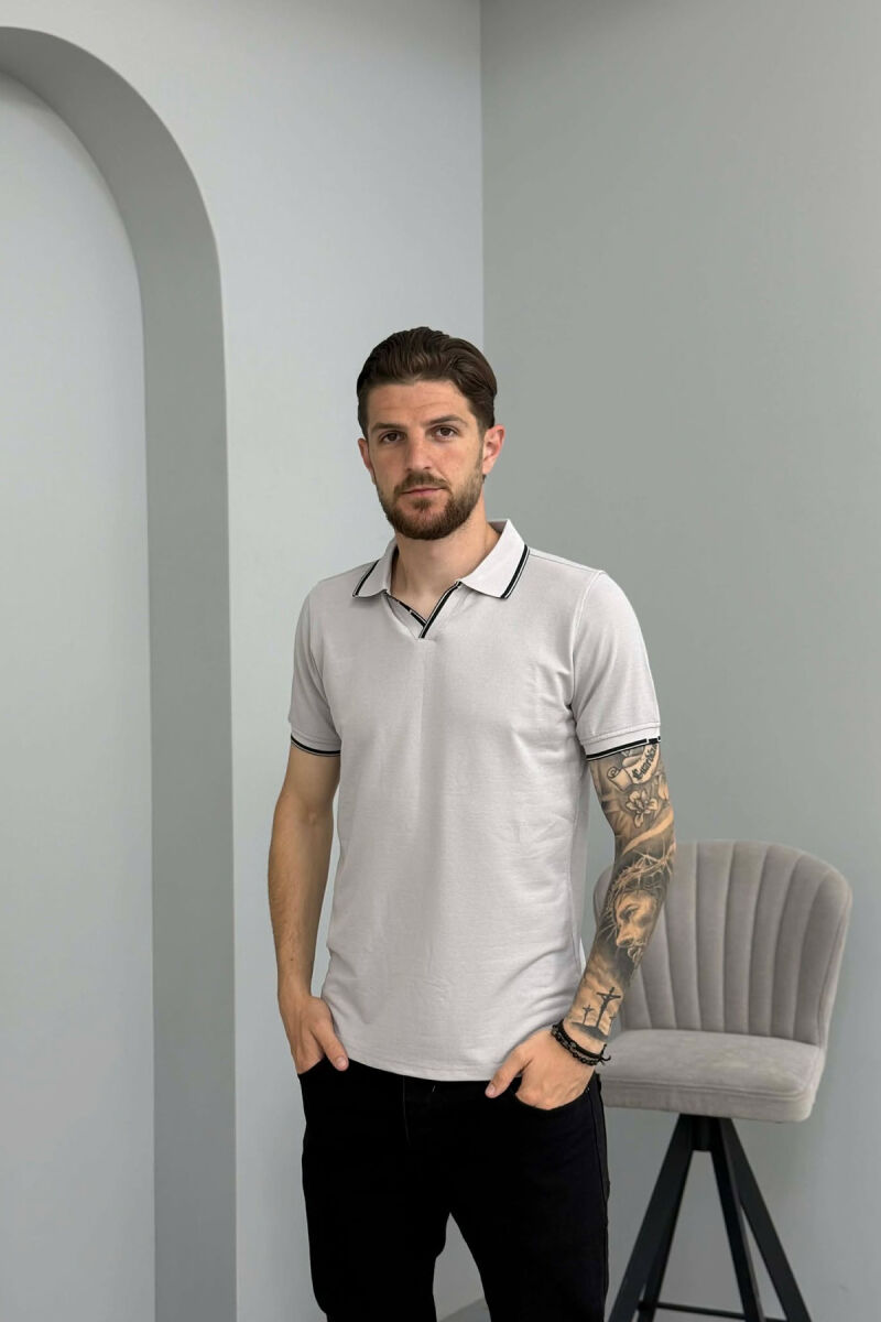 T-SHIRT I THJESHTE ME JAKE POLO PER FEMRA NE NGJYRE GRI - 1