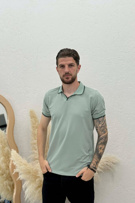 T-SHIRT I THJESHTE ME JAKE POLO PER FEMRA NE NGJYRE MENTE - KLAUDIO FASHION