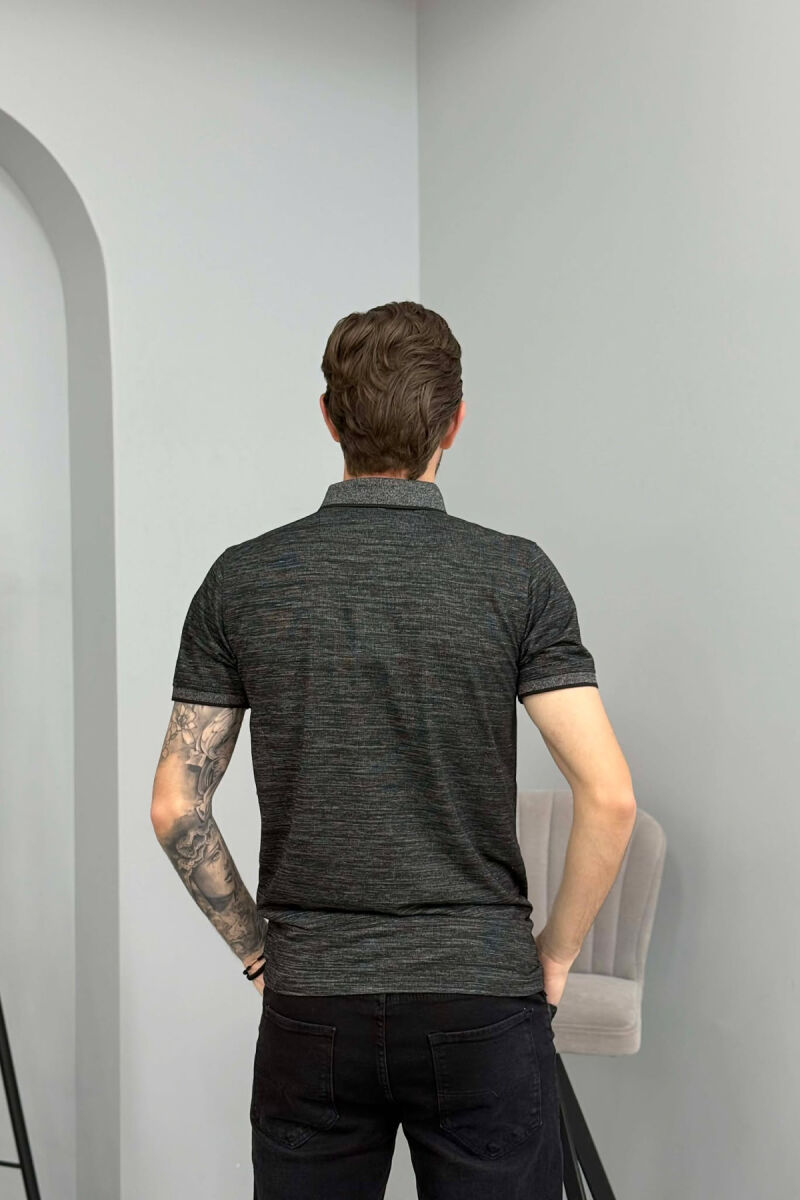 T-SHIRT I THJESHTE ME JAKE POLO PER MESHKUJ NE NGJYRE TE ZEZE - 2