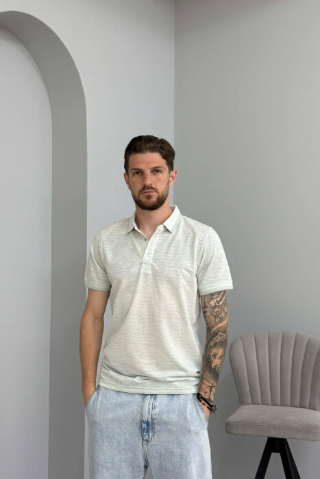 T-SHIRT I THJESHTE ME JAKE POLO PER MESHKUJ NE NGJYRE MENTE - KLAUDIO FASHION