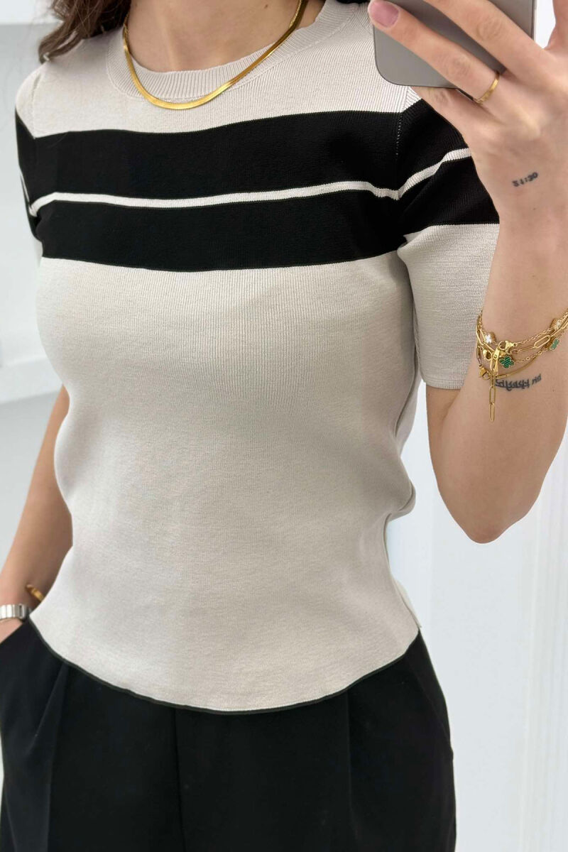 T-SHIRT ME DIZAJNIN E VIJAVE PËR FEMRA NË NGJYRËN GRI - 3
