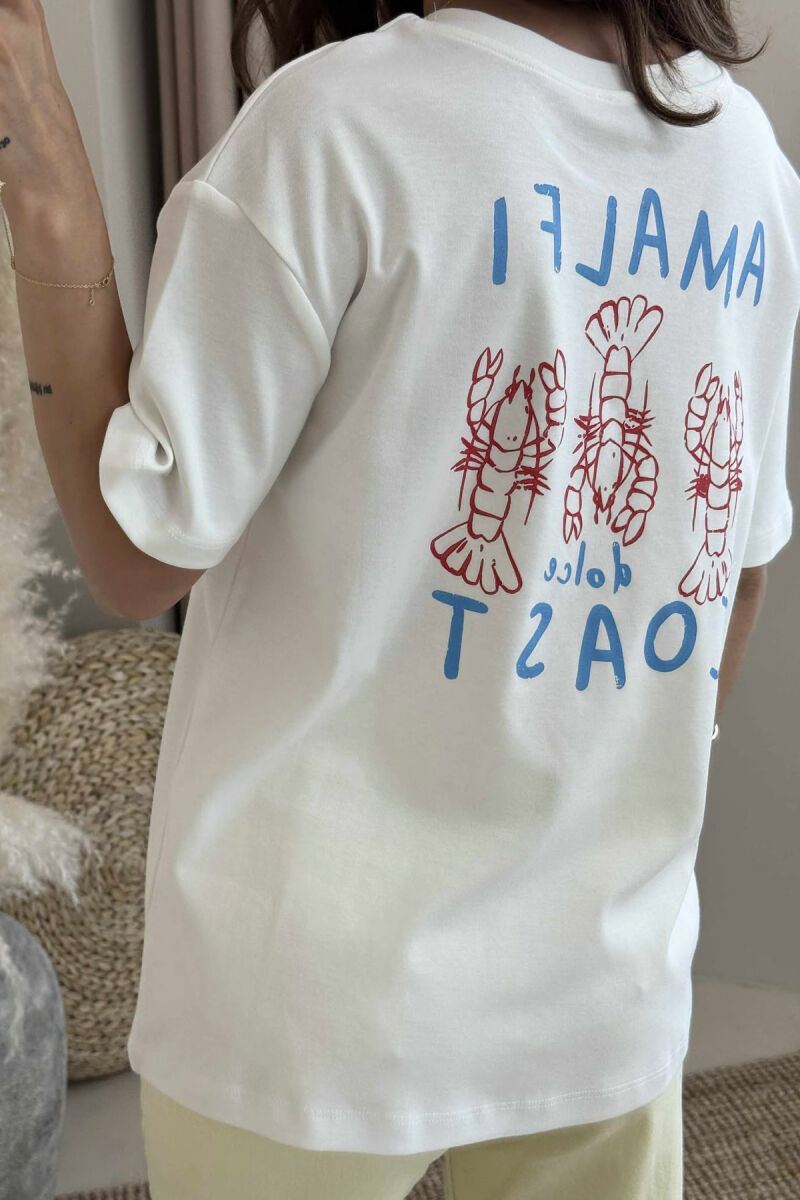 T-SHIRT ME IMAZH DHE DIZAJN PËR FEMRA NË NGJYRËN E BARDHË - 3