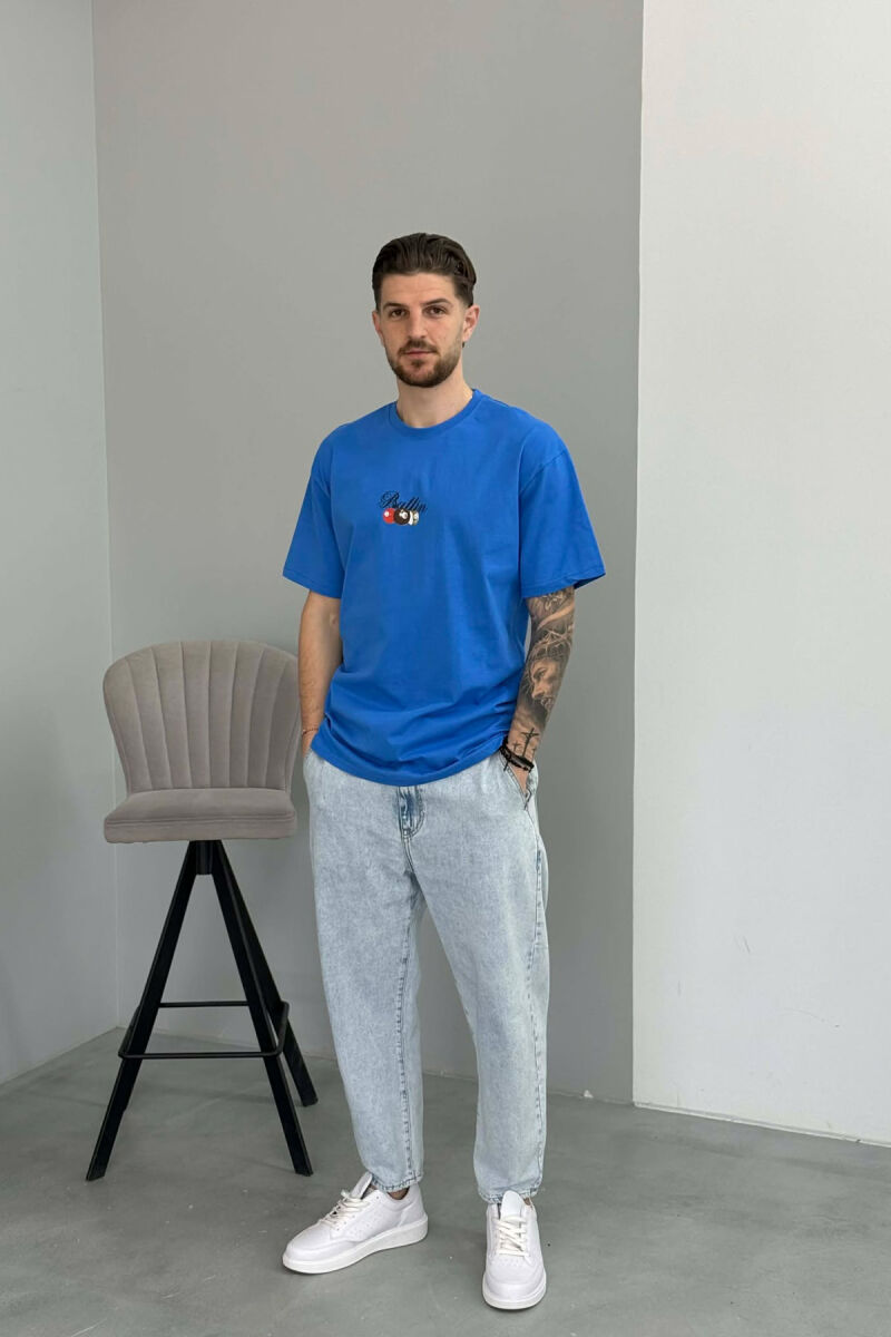 T-SHIRT ME IMAZH NE PJESEN PAS PER MESHKUJ NE NGJYRE BLU - 3