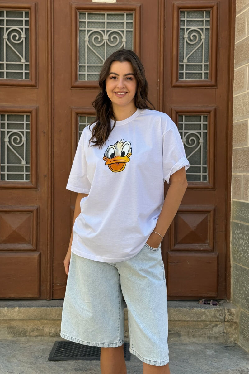 T-SHIRT ME IMAZH PËR FEMRA NË NGJYRËN E BARDHË - 2