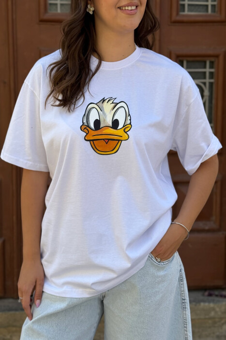 T-SHIRT ME IMAZH PËR FEMRA NË NGJYRËN E BARDHË - 3