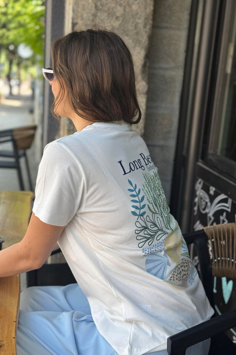 T-SHIRT ME IMAZH PËR FEMRA NË NGJYRËN E BARDHË - 7