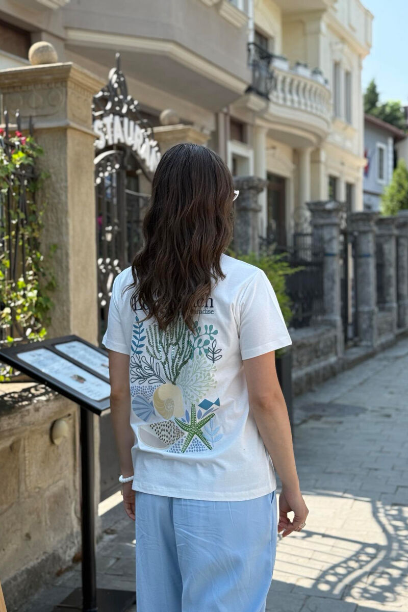 T-SHIRT ME IMAZH PËR FEMRA NË NGJYRËN E BARDHË - 9