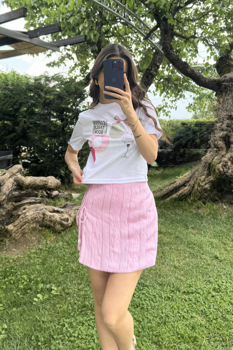 T-SHIRT ME IMAZH PËR FEMRA NË NGJYRËN E BARDHË - 2