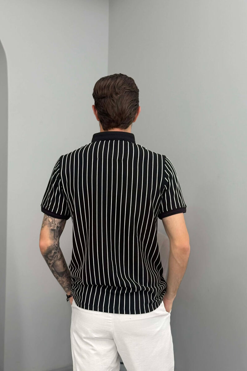 T-SHIRT ME JAKE POLO DHE ME DIZAJN VIJASH PER MESHKUJ NE NGJYRE TE ZEZE - 3