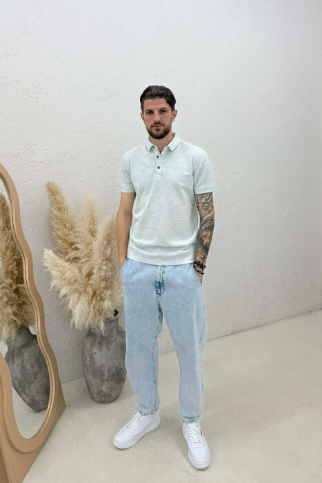 T-SHIRT ME JAKE POLO PER MESHKUJ NE NGJYRE MENTE - 3