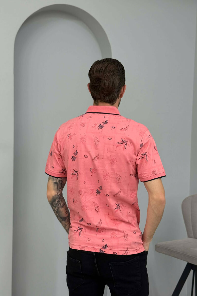 T-SHIRT ME JAKE POLO PER MESHKUJ NE NGJYRE ROZE - 4