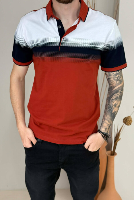T-SHIRT ME JAKE POLO PER MESHKUJ NE NGJYRE TULLE - 2