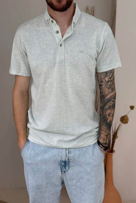 T-SHIRT ME JAKE POLO PER MESHKU NE NGJYRE MENTE - 3
