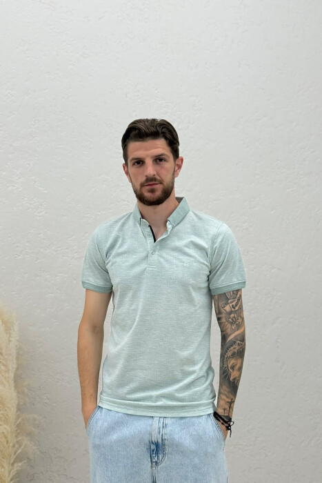 T-SHIRT ME JAKE POLO PER MESHKUJ NE NGJYRE MENTE - 1