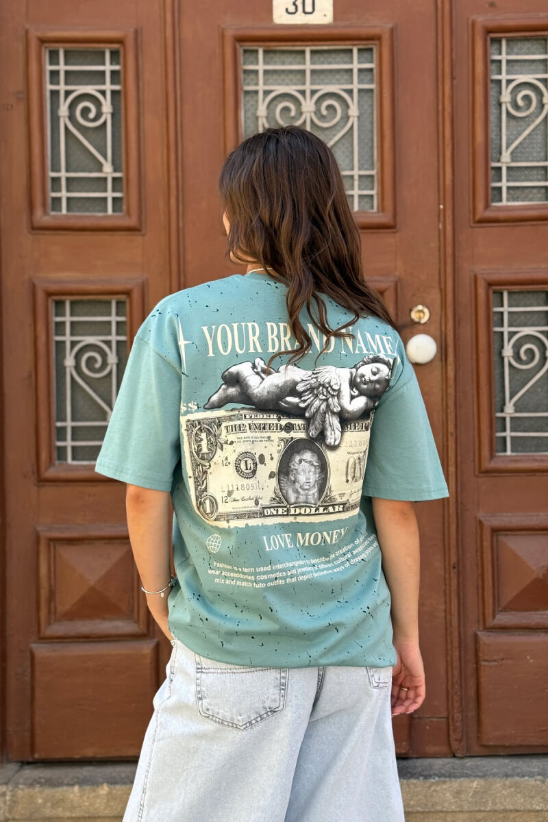 T-SHIRT ME SHKRIME DHE IMAZH PËR FEMRA NË NGJYRËN MENTE E ERRËT - 5