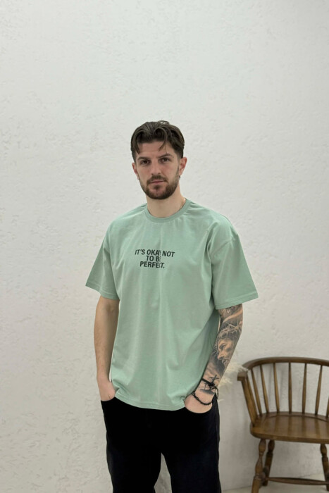 T-SHIRT ME SHKRIME PARA & PAS PER MESHKUJ NE NGJYRE MENTE - 